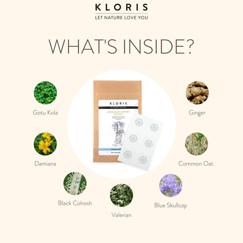 The ingredients in KLORIS Menopause patches
